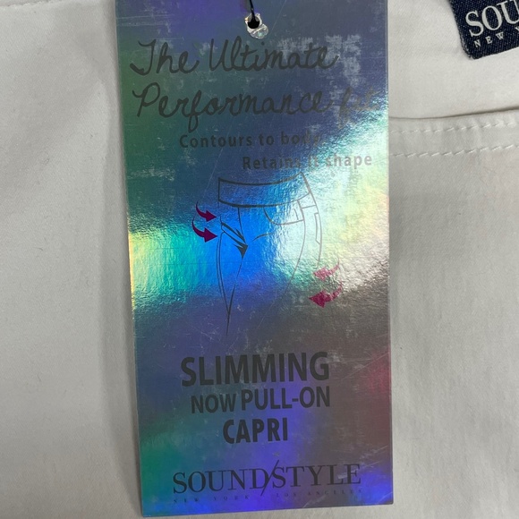 NWT Women’s Sound Style PXL 16-18 White Slimming Capri’s - Picture 7 of 14